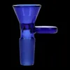 Smoking 14MM 18MM Male Interface Joint Colorful Thick Glass Herb Tobacco Oil Rigs Wig Wag Waterpipe Portable Hookah Bong Handle Filter Funnel Bowl DHL Free