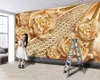مخصص التجزئة 3d خلفيات الفاخرة الماس زهرة مجوهرات المطبخ ورق الحائط ديكور المنزل اللوحة جدارية