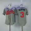 Men Retror 1935 1974 1980 빈티지 야구 3 Dale Murphy Jersey Retire Flexbase 쿨 베이스 풀오버 스티치 네이비 블루 레드 화이트 베이지 그레이