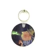 Sublimation Blank DIY Keychains Party Favor Sundries MDF Wooden Key Pendants Thermal Transfer Double-sided Keyring White Gift Keychain Accessories ZWL775