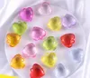 Partij Decor Hartvormige Steen Hangers Charms Acryl Losse Kralen Voor DIY Ketting Armband Sieraden Maken Desorted Color