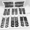 Handmae Reusable Messy 3D False Eyelashes 7 Pairs Set Soft & Vivid Thick Long Curly Mink Fake Lashes Extensions Eyes Makeup Accessory Easy To Wear DHL