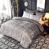 Lace Floral Pattern Bedding Sets Duvet Cover 23pcs Bed Grey Single Queen King Quilt No Sheet No Filling Y200417