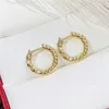 Hoop & Huggie CAOSHI Gold Color Earrings Female Shiny Zirconia Ear Accessories For Women Trendy Lady Wedding Jewelry With Delicate Design