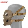 Caschi da ciclismo Paintball Skull Skeleton Mask Tattico integrale con casco di protezione per gli occhi PER il gioco