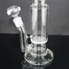 Tuyaux d'eau percolateurs en nid d'abeille Bong droits 18,8 mm taille de joint 17,5 pouces plates-formes pétrolières pour fumer