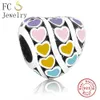 Fit Original Charms Bracciale Real Silver 925 Summer Collection Heart Charm Bead European Gift Jewel Making Berloque Xmas Q0531