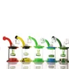 Narguilés Silicone Bong Percolateurs Perc Amovibles Tuyaux Droits Colorés Portable Pliable Fumer Bongs Dab Rig type libre