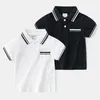 Gentleman Style Garçons T-shirts Polos Été Enfants T-shirt À Manches Courtes Coton Col Rabattu Enfants Chemise Décontractée Enfant Tops T-shirts 2-7 Ans