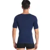 Herrkropps shapers classix män toning t-shirt slant shaper hållning skjorta magkontroll gynekomastia väst komprimering man t218w