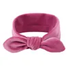 Babyhoofdbanden Gouden fluwelen konijnenoren Haaraccessoires Hoofdomslag Meisjes Kinderen Elastische Turbon Knoop Hoofdband Effen Kleur 9851201