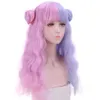 SHANGKE Pink Black Blonde White Synthetic Lolita Long Wig With Bangs Genshin Impact Cosplay Water Wave Wigs For Women Y0903