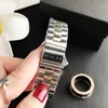 Bande montres femmes dame fille grandes lettres cristal Style métal acier bande Quartz montre-bracelet M110