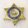 1pcs US Los Angeles County Detective Badge Movie Cosplay Prop Brooch Shirt Decon Decor Women Men Halloween Gift7978973