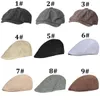 Men Simple Newsboy Hat Solid Color Beret Hat Casual Street Caps Unisex Hemp Wild Octagonal Brim Cap for Men Winter Spring Hats