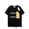 Camisetas de hombre Moda Hombre camisetas Mujer Casual Summer Rainbow Tees Hip Hop Letter Print T-shirt Alta calidad Parejas Tops transpirables