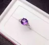 Natural amethyst ring, 925 silver, the price is suitable, shop promotional products 211217