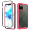 For Iphone 12 Case Dual Layer Protective Hybrid Clear Soft TPU Hard PC Back Cover Case for Iphone 12 Pro Max