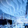 Maßgeschneiderte weiße Hochzeit Bühnendeckendekoration S-förmiges Wellendesign Genting Yarn Mantel hängende Verzierung für Party