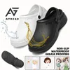 Atrego Mulher Médico Médico Sapatos de Enfermagem de Enfermagem Respirável Resistente a óleo antiderrapante Borracha Hotel Cozinha Hospital Hospital Sandal Trabalho Sapato J2023