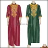 Ethnic Clothing Apparel Abaya African Robe Batik Fabric Ramadan Clothes Embroidery Kaftan Jibab Islamic Muslim Dress Galabia For Women2651 D