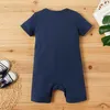 Arrival Summer 1pc Baby Boy Short-sleeve Cotton Dinosaur Cute Jumpsuit for 0-18M Ropmer Clothes 210528