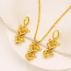 Earrings & Necklace Bangrui 2021 Exquisite Gold Color Flower Cluster Pendant Drop Fashion Jewelry Sets African Gifts