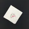 ピュアコットンホワイトレーススウェットワイピングハンカチシングルアングルフラワー刺繍女性ナプキン家庭用食器マルチカラーミックスWH0089