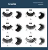 5 أزواج رموش زائفة 3D تجعيد الشعر الطبيعي السميك المقلدة مينك عين العين محاكاة مصنوعة يدويًا G800