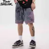 ヒップホップ貨物ショーツストリートウェア刺繍ストライプデニム原宿ジョガー夏の男性のショートポケット