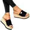 Тапочки мода женская летняя платформа обувь роскошные слайды Zapatillas de mujer femme pantoufles dames schoenen claquette sandale