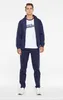 Höst Vinter Män Tracksuit Polyester Sweatshirt Stand Collar Jacket Zipper + 2 Pieces Casual Pants Sports Suit Män Set 210603