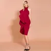 elegant burgundy dress