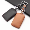 Leather keychain key case holder for renault clio scenic megane duster sandero captur twingo koleos 4 buttons protector cover243E