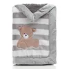 Motohood baby swaddling nyfödd termisk mjuk fleece filt solid sängkläder uppsättning bomull täcke spädbarn swaddle 210309