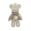 Роскошные креативные горный хрусталь медведь брелок мода панк животное брелок для женщины автомобильные сумки кулон ключ цепи пара подарок оптом G1019