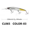 Najlepszy ABS Plastikowy Ołówek Wobble Saltwater Crankbait Przynęty połowów 14.5cm 13g Minnow Laser Baser Baitfsh Sztuczna Japonia Hard Bait 392 x2