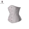 Femmes Underbust Corset Jacquard Blanc Noir À Lacets Désossé Taille Formateur Bustier Bauques Corselet XS-6XL