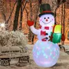 Bonhomme de neige gonflable Père Noël Casse-Noisette Modèle avec lumière LED Poupées de Noël gonflables pour le décor de l'année de Noël en plein air 2022 211122