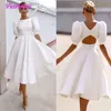 Vestidos casuales Ropa femenina blanca de alta calidad 2021 Verano Sexy Sin espalda Color sólido Vestido de mujer Fiesta Elegante Lady Vestidos