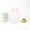 10pcs Stuff Sacks Women Canvas Easter Rabbit Decoration Plain Vertical Section Handbag Mix Color