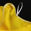 2021 Plus -storlek arabisk aso ebi gula två stycken prom klänningar en axel sjöjungfru kväll formell parti andra mottagning brudsmaid2632810