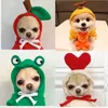 Varm hund vinterkläder hundkläder söta frukt hundar coat hoodies fleece husdjur kostym cosplay jacka för fransk bulldogg chihuahua ropa para perro 15 färg grossist A07