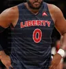 Custom Liberty Flames Basketball Jerseys 1 Caleb Homesley 2 Darius McGhee 31 Scottie James 0 Myo Baxter-Bell