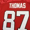 Barato 001 NC Estado Wolfpack Thayer Thomas # 87 Real Bordado Full College Jersey Tamanho S-4XL ou Personalizado Qualquer nome ou Número Jersey