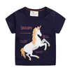 Yaz Metre Bebek Tees Yaz Pamuk Unicorn Kız T Shirt Satış Toddler Satan Çocuk Giysileri Tops 210529