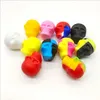 3 ml Skull Head Wax Oil Container Box Dab Non-stick Silicone Jar Bag Silicon Tenn Storage Containers Holder Tool Case