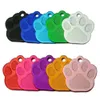 Groothandel 100stcs aangepaste tags Gepersonaliseerde 3D Pet Dog Collar Accessoires gegraveerde Cat Puppy ID Paw Naam Tag Pendant Plaat Y200515