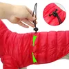 Dog Warm Outwear Pet Down Cotton Clothing Thin Coat Snowsuit Windproof Faux Fur Puppy Parka Coat Adjustable Dog Winter Jacket with308E