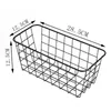 Nordic Style Grid Hanging Basket With Hook Wire Storage Rack Wrought Iron Kitchen Spice Desktop Storage Basket Bathroom TSLM1 210705